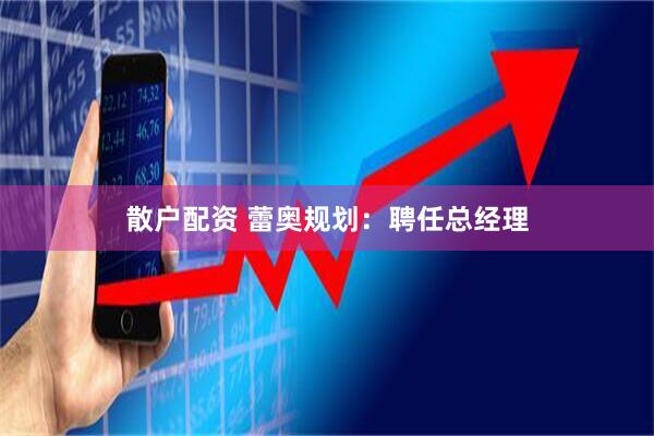 散户配资 蕾奥规划：聘任总经理